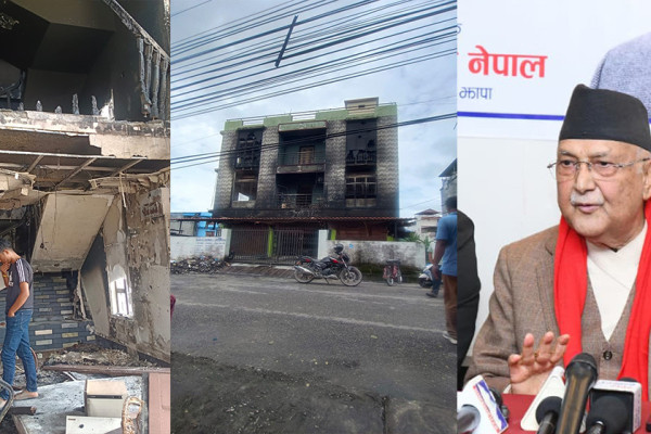 जेनजी आन्दोलनका नाममा झापा ५ मा जलाइएका संरचनाको निरीक्षण गरेर ओलीले चुनावी अभियान सुरु गर्ने